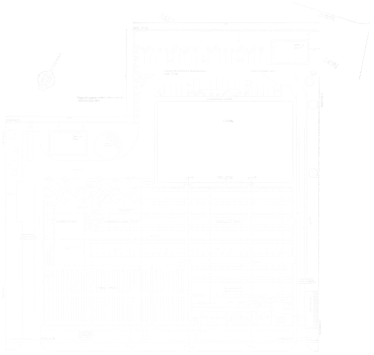 Plan architectural blanc